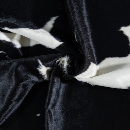 Brazilian Black and White Cowhide Rug Size 6'11" L x 6'3" W 7494