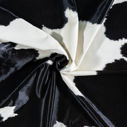 Brazilian Black and White Cowhide Rug Size 7'7" L x 5'9" W 7497
