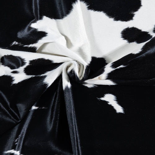 Brazilian Black and White Cowhide Rug Size 6'7" L x 5'4" W 7498
