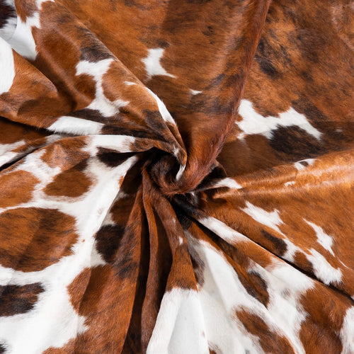 Tricolor Cowhide Rug Size 7'9" L x 6'9" W 7512