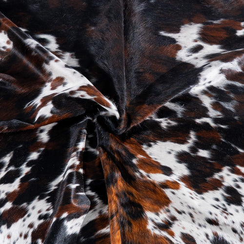 Tricolor Cowhide Rug Size 8'7" L x 7'0" W 7523
