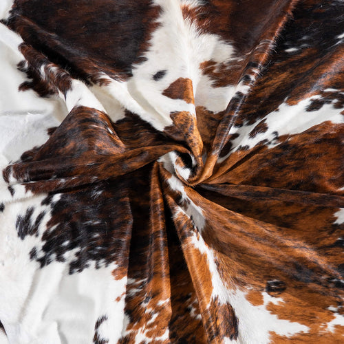 Tricolor Cowhide Rug Size 7'11" L x 6'9" W 7552