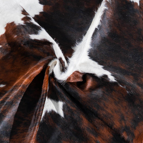 Tricolor Cowhide Rug Size 6'9" L x 6'3" W 7565