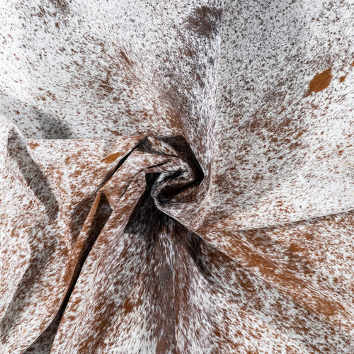 Brown Salt and Pepper Cowhide Rug Size 7'6" L x 7'1" W 7624