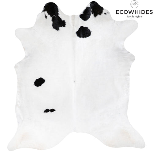 Brazilian Black and White Cowhide Rug Size 6'9" L x 6'5" W 7644