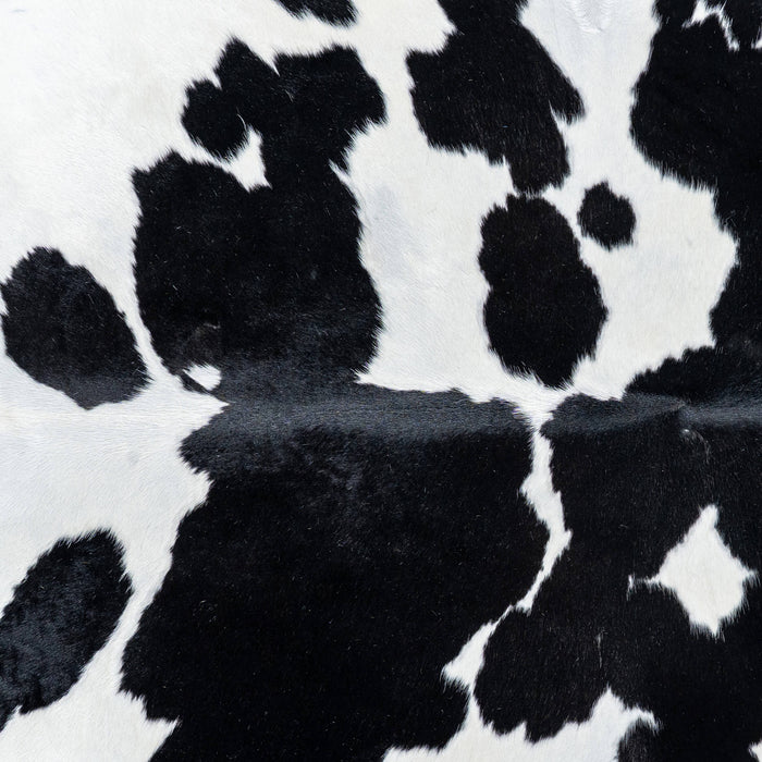 Brazilian Black and White Cowhide Rug Size 7'5" L x 6'5" W 7650