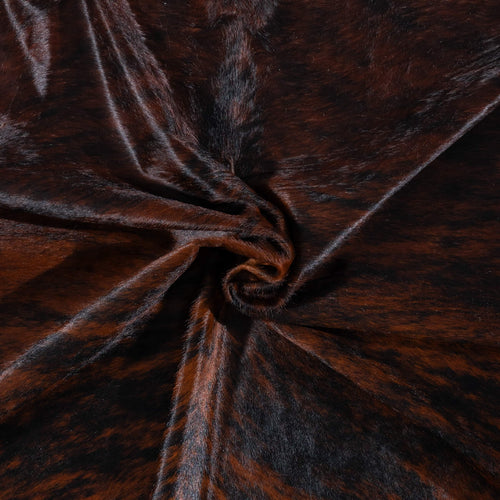 Brazilian Dark Brindle Cowhide Rug Size 7'1" L x 6'5" W 7656