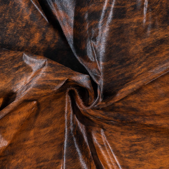 Brazilian Brindle Cowhide Rug Size 7'1" L x 6'7" W 7664