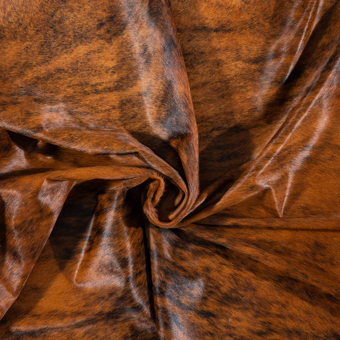 Brazilian Brindle Cowhide Rug Size 7'4" L x 6'8" W 7666