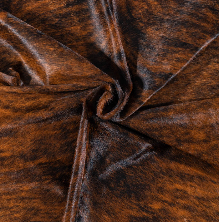 Brazilian Brindle Cowhide Rug Size 7'10" L x 6'10" W 7680