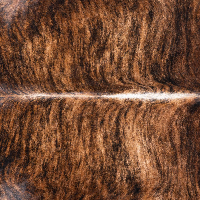 Brazilian Brindle Cowhide Rug Size 7'10" L x 7'0" W 7685