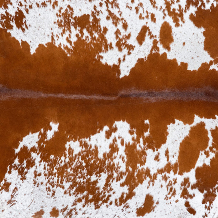 Brazilian Brown and White Cowhide Rug Size 7'5" L x 7'9" W 7688