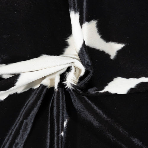 Brazilian Black and White Cowhide Rug Size 7'1" L x 5'4" W 7712