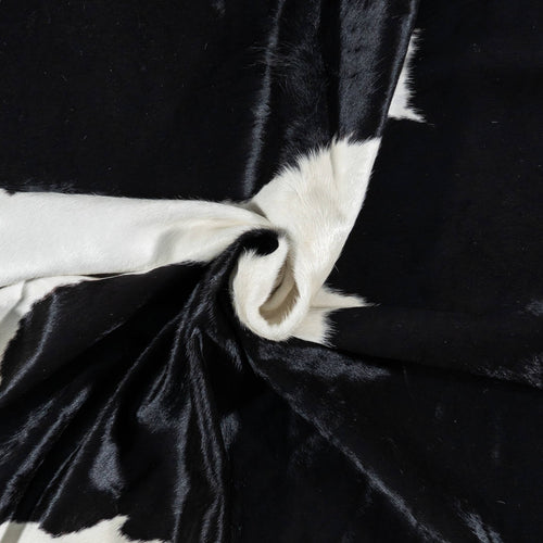 Brazilian Black and White Cowhide Rug Size 7'7" L x 5'10" W 7714