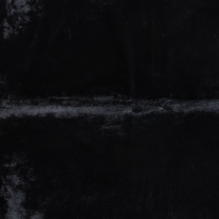 Brazilian Solid Black Cowhide Rug Size 7'4" L x 7'2" W 7722