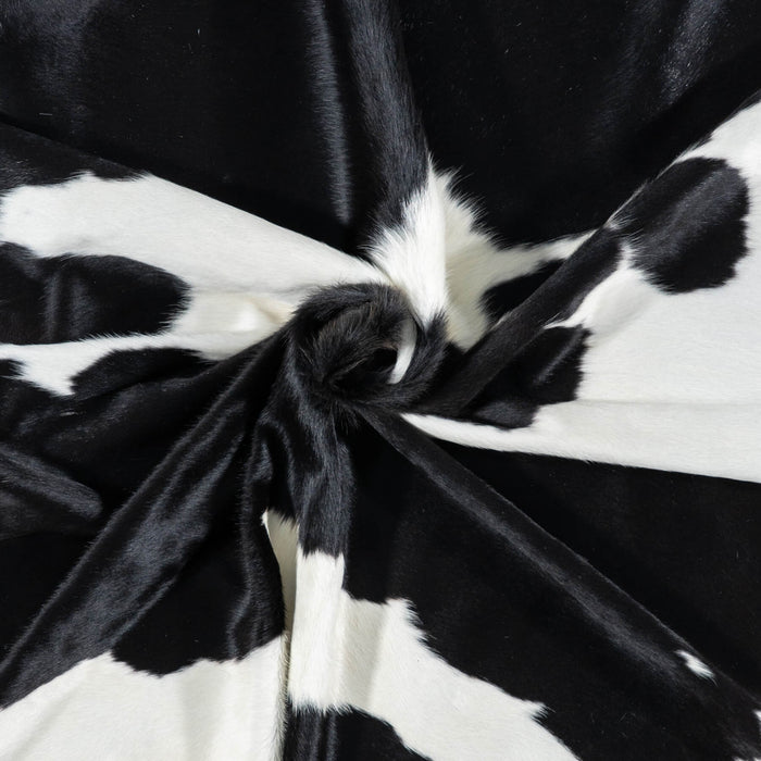 Brazilian Black and White Cowhide Rug Size 7'8" L x 6'10" W 7735