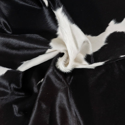 Brazilian Black and White Cowhide Rug Size 7'9" L x 6'6" W 7742
