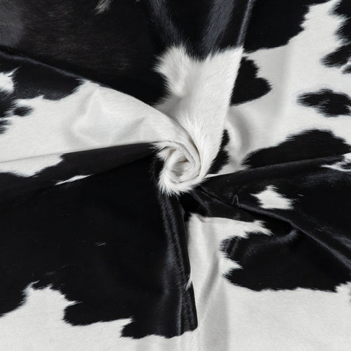 Brazilian Black and White Cowhide Rug Size 7'6" L x 6'7" W 7746