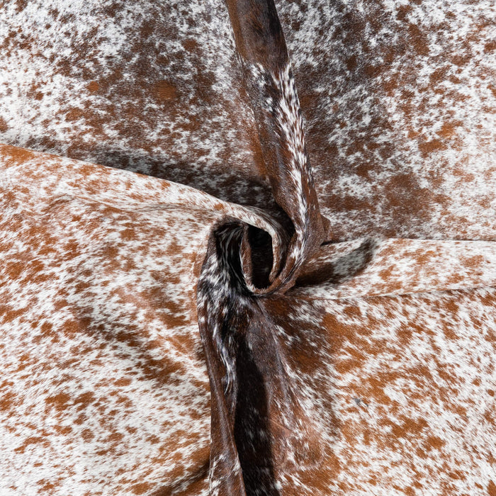 Brazilian Brown Salt and Pepper Cowhide Rug Size 6'11" L x 6'2" W 7756