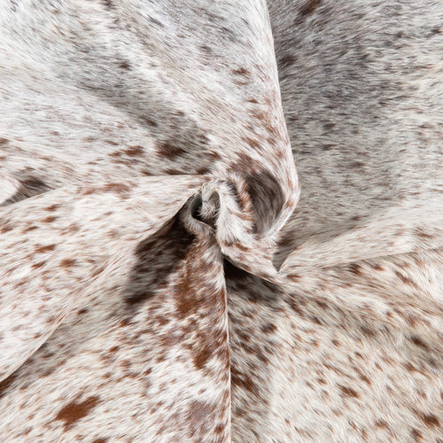 Brazilian Brown Salt and Pepper Cowhide Rug Size 6'6" L x 5'3" W 7761