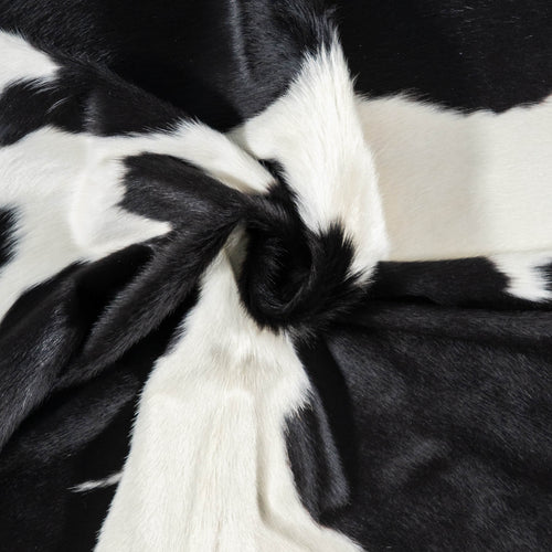 Brazilian Black and White Cowhide Rug Size 7'6" L x 6'5" W 7771