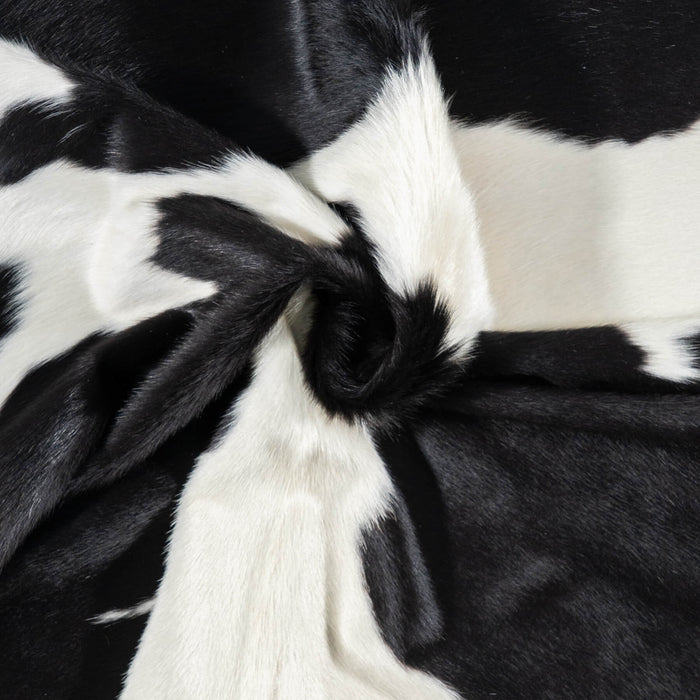 Brazilian Black and White Cowhide Rug Size 7'6" L x 6'5" W 7771