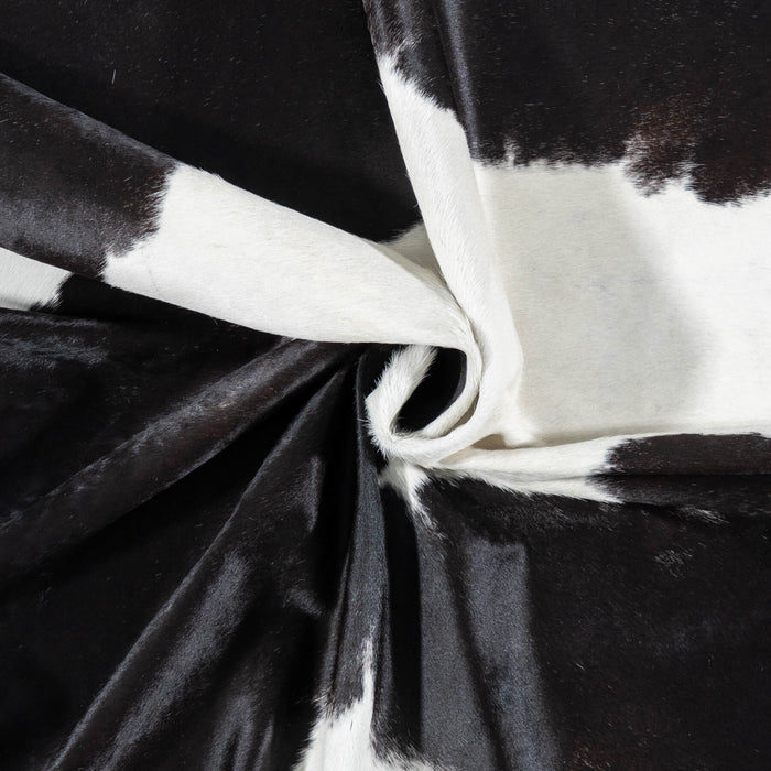 Brazilian Black and White Cowhide Rug Size 7'10" L x 6'4" W 7773