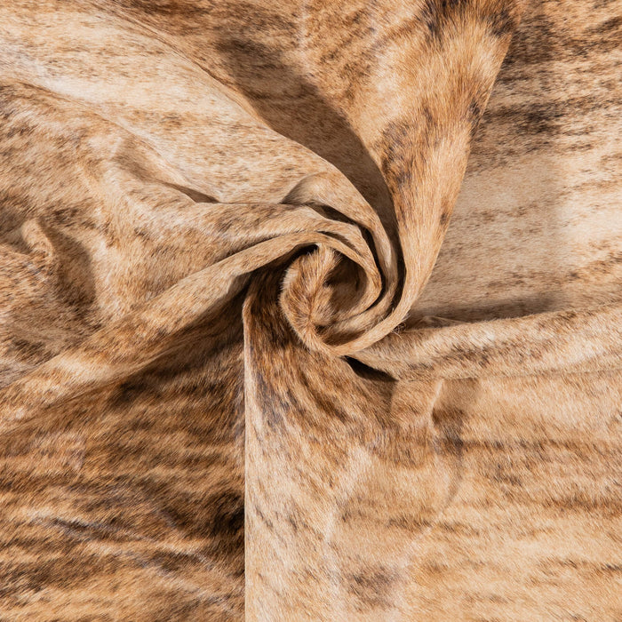 Brazilian Brindle White Belly Cowhide Rug Size 8'4" L x 7'10" W 7781