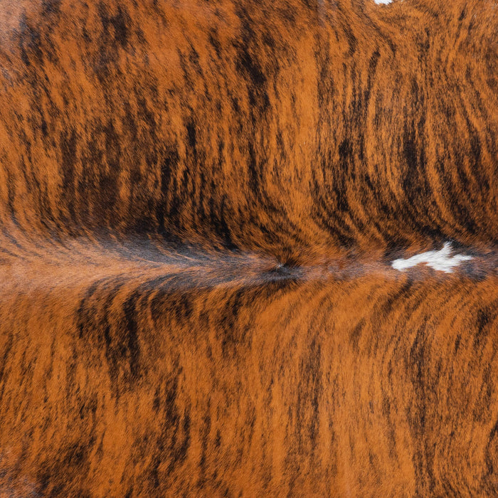 Brazilian Brindle White Belly Cowhide Rug Size 7'4" L x 7'0" W 7783