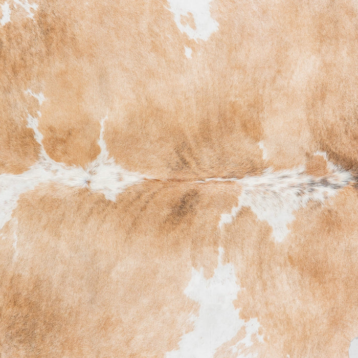 Brazilian Palomino and White Cowhide Rug Size 7'4" L x 6'8" W 7796