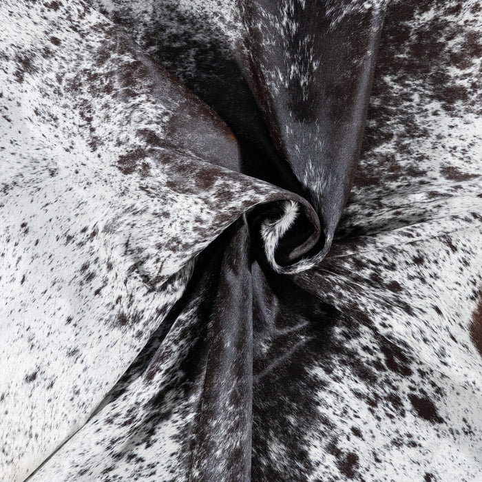 Brazilian Black Salt and Pepper Cowhide Rug Size 8'1" L x 7'0" W 7830