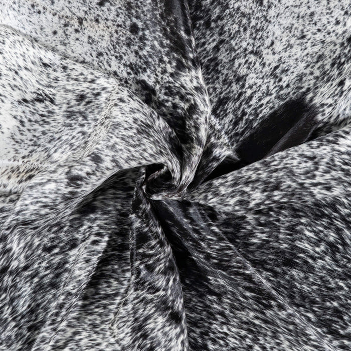 Brazilian Black Salt and Pepper Cowhide Rug Size 8'0" L x 7'0" W 7831