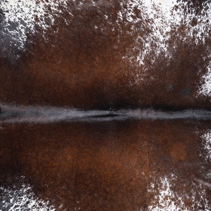 Brazilian Chocolate and White Cowhide Rug Size 7'11" L x 6'5" W 7835