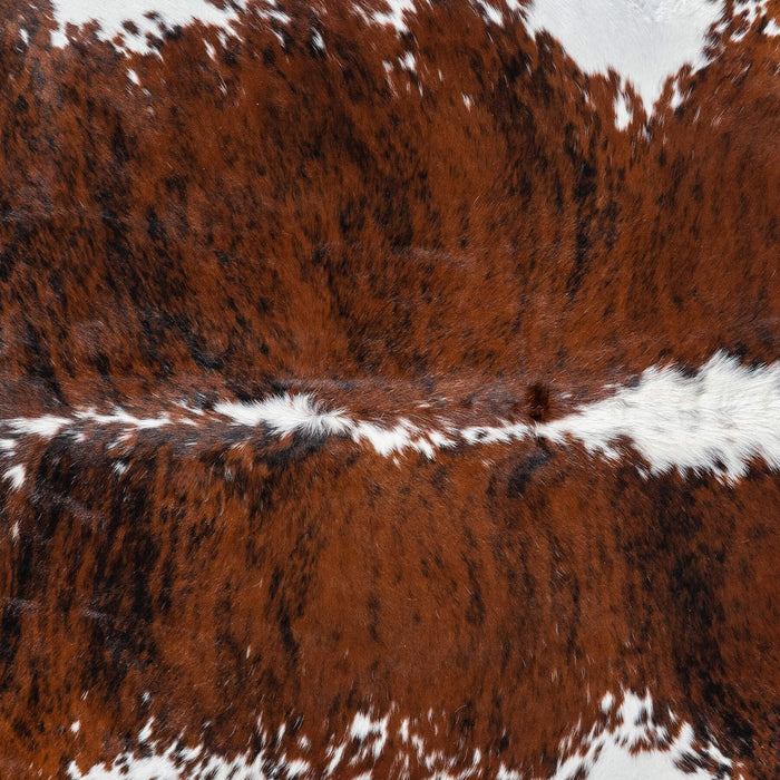 Brazilian Brindle White Belly and Backbone Cowhide Rug Size 7'3" L x 6'1" W 7848