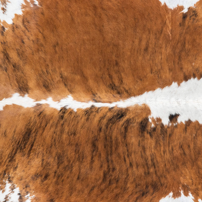 Brazilian Brindle White Belly and Backbone Cowhide Rug Size 7'3" L x 6'1" W 7854