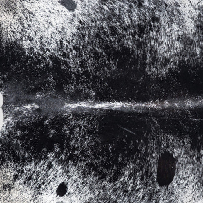 Brazilian Black Salt and Pepper Cowhide Rug Size 7'8" L x 6'1" W 7874
