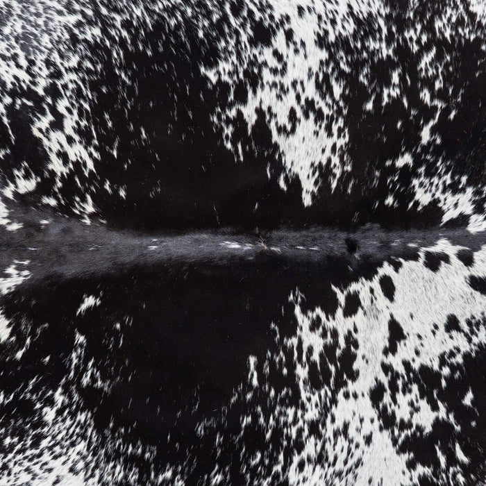 Brazilian Black Salt and Pepper Cowhide Rug Size 7'7" L x 6'6" W 7877