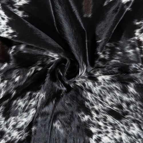 Brazilian Black Salt and Pepper Cowhide Rug Size 7'5" L x 6'4" W 7880