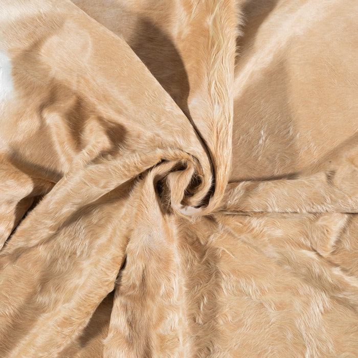 Brazilian Palomino and White Cowhide Rug Size 7'11" L x 6'4" W 7903