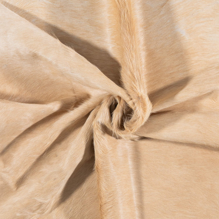 Brazilian Beige Cowhide Rug Size 6'10" L x 5'9" W 7910