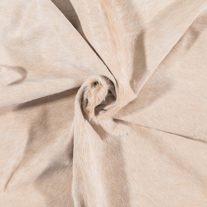 Brazilian Beige Cowhide Rug Size 6'11" L x 5'7" W 7911
