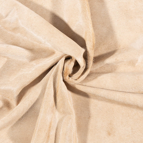 Brazilian Beige Cowhide Rug Size 6'1" L x 5'3" W 7912
