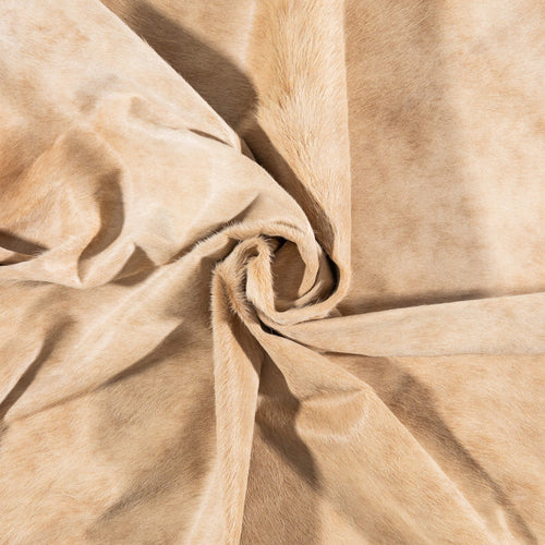 Brazilian Beige Cowhide Rug Size 7'11" L x 6'9" W 7932