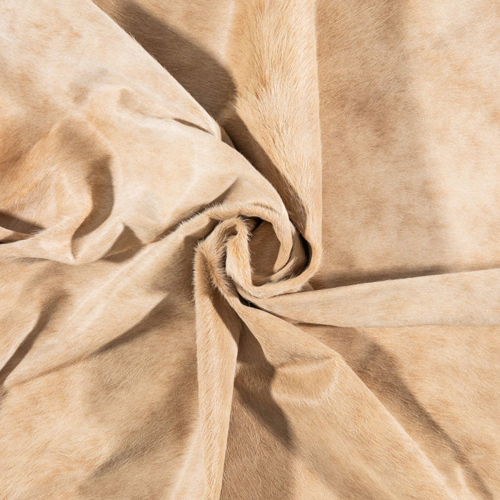 Brazilian Beige Cowhide Rug Size 7'11" L x 6'9" W 7932