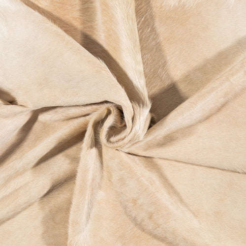 Brazilian Beige Cowhide Rug Size 7'11" L x 7'1" W 7934