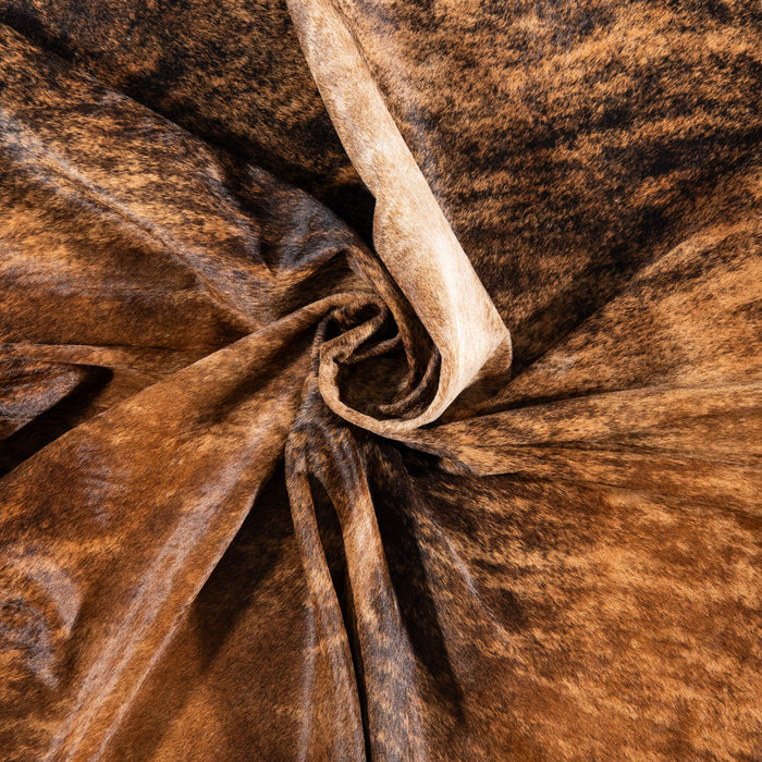Brazilian Brindle Cowhide Rug Size 7'1" L x 6'4" W 7945