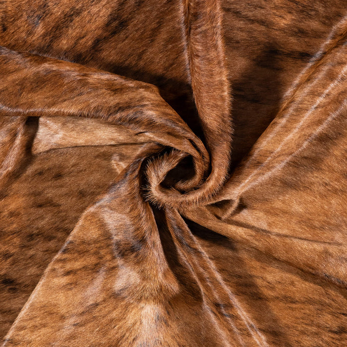Brazilian Brindle Cowhide Rug Size 7'4" L x 6'9" W 7952