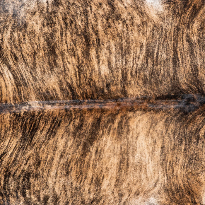 Brazilian Brindle Cowhide Rug Size 7'2" L x 6'7" W 7955