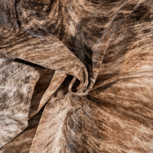 Brazilian Brindle Cowhide Rug Size 7'2" L x 6'9" W 7957