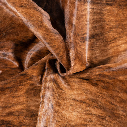 Brazilian Brindle Cowhide Rug Size 7'6" L x 6'10" W 7965